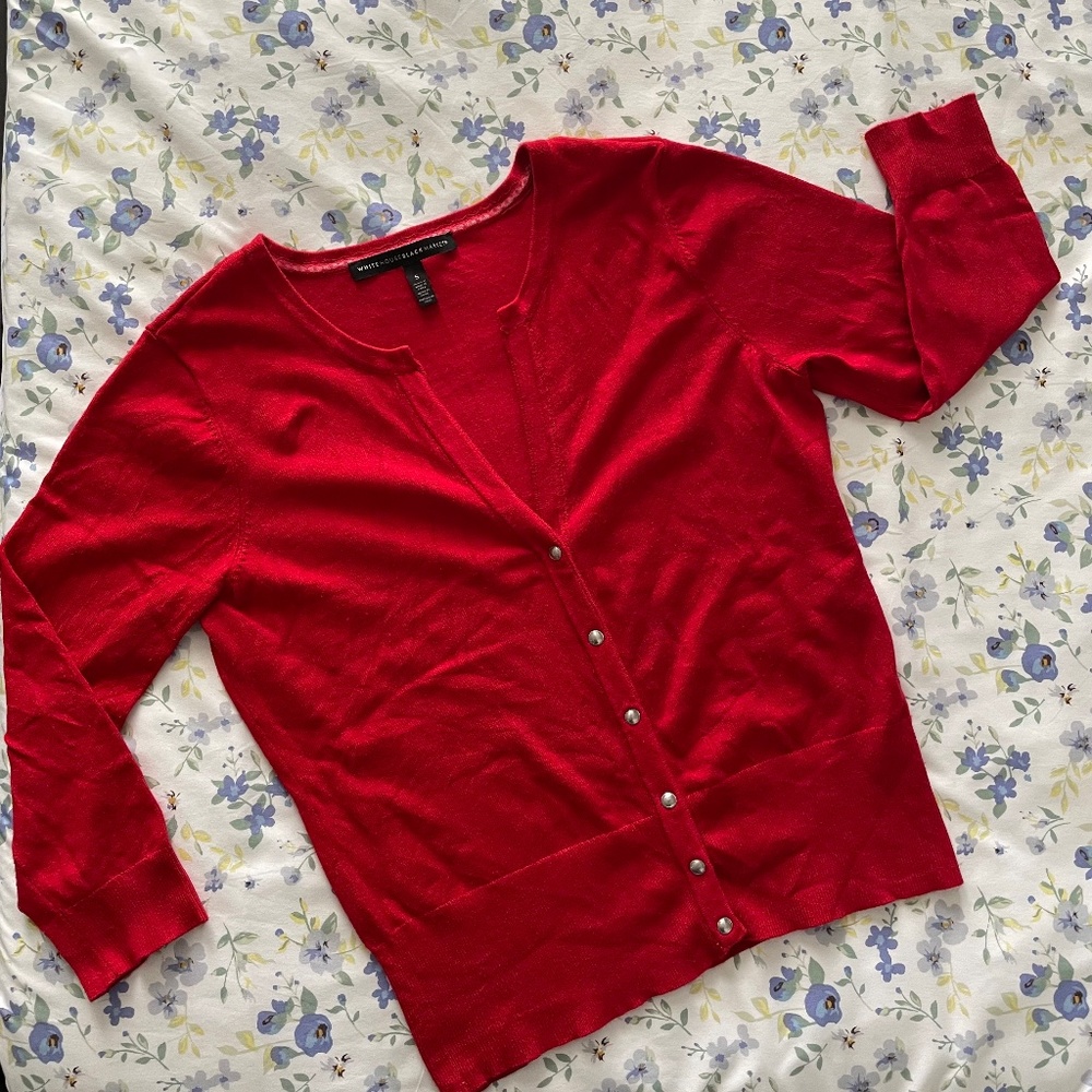 White House Black Market ‘Cardinal Red’ Cardigan